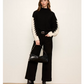 Color Block Mock Neck Pullover