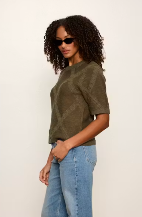 Diamond Stitch Sweater Tee