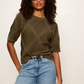 Diamond Stitch Sweater Tee