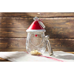 Santa Claus Glass Cookie Jar