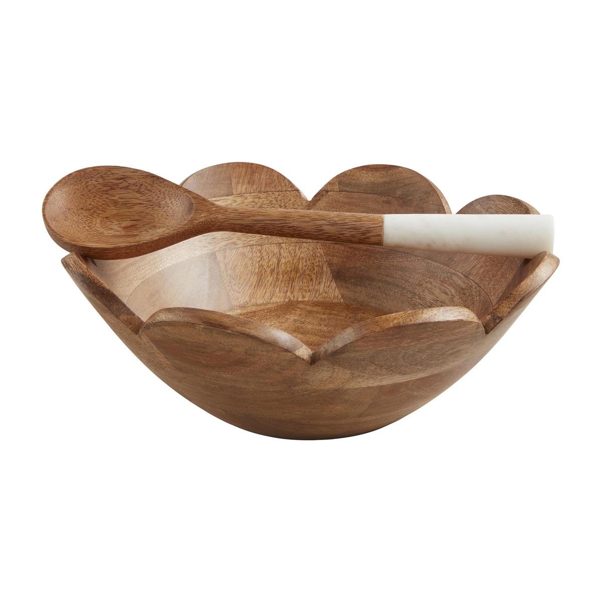 Mud Pie Scallop Bowl & Spoon Set in the color brown.