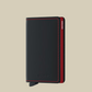 Slimwallet Matte - Black & Red