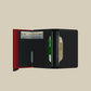 Slimwallet Matte - Black & Red
