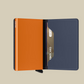 Slimwallet Matte-Nightblue & Orange