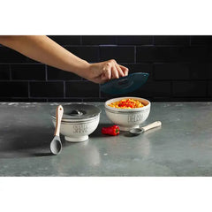 Mud Pie Ceramic Share Bowl with Silicone Lid