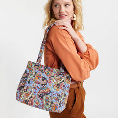 Vera Bradley Multi-Compartment Shoulder Bag in Provence Paisley pattern.