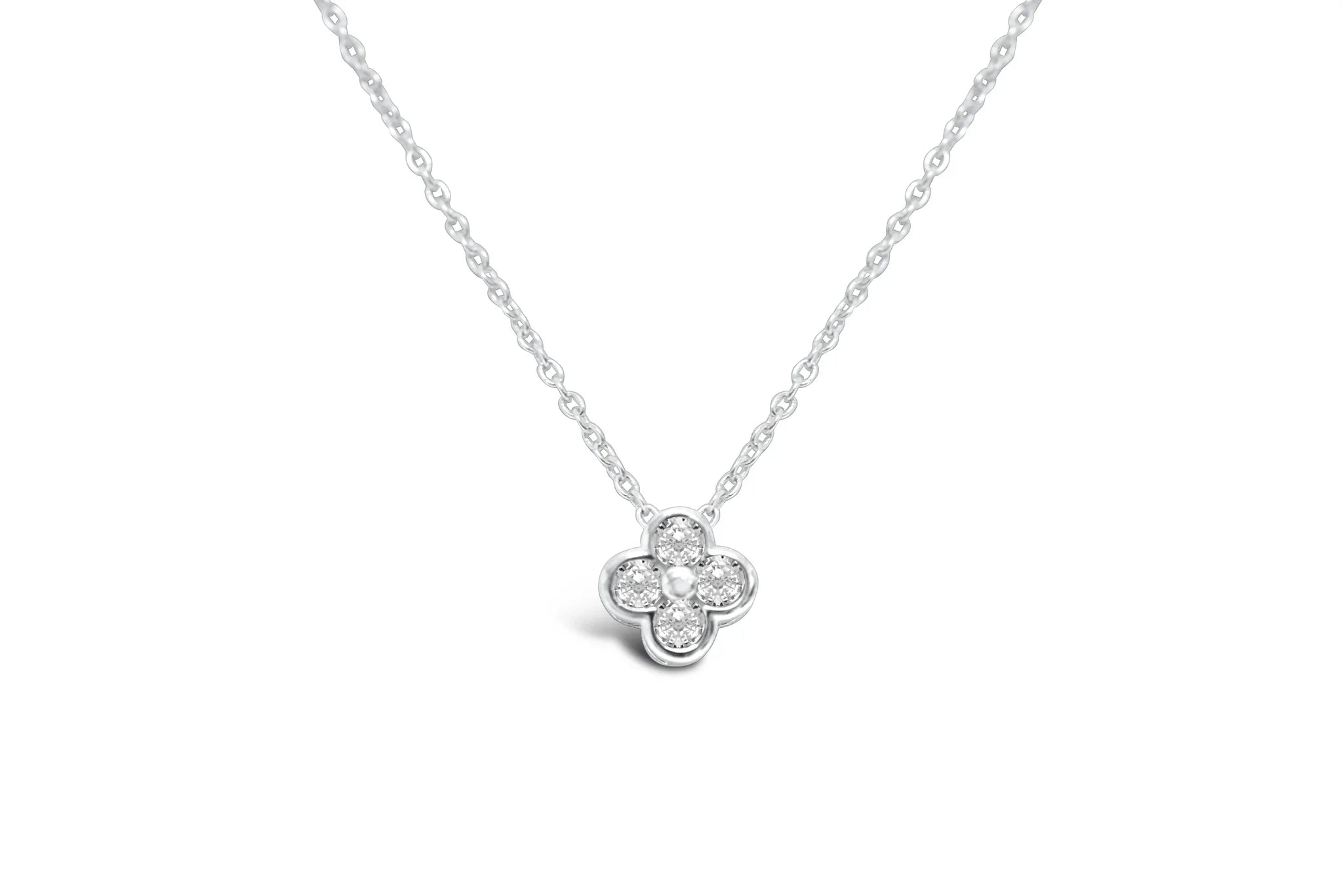 Stia Jewelry - Itty Bitty Pretties - CZ Clover Necklace