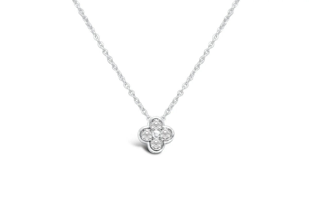 Stia Jewelry - Itty Bitty Pretties - CZ Clover Necklace