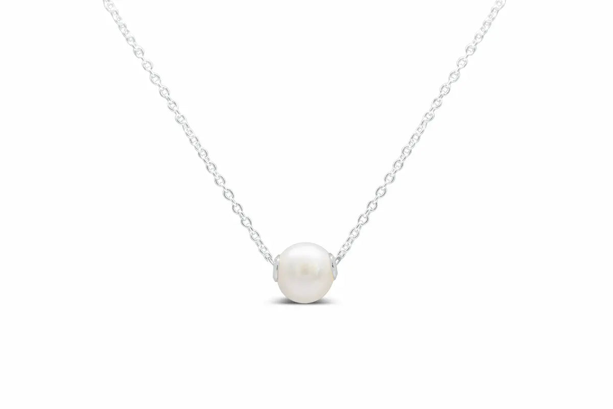 Stia Jewelry - Itty Bitty Pretties - Slider Pearl (7-8mm) Necklace