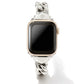 Whitley Apple Watch Band Silver Front View