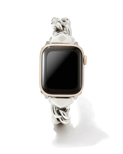 Whitley Apple Watch Band Silver Front View