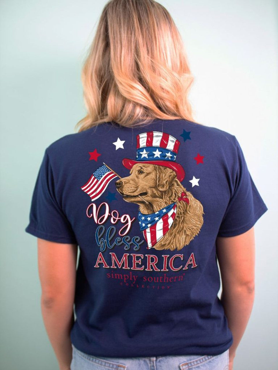 Dog Bless America Short Sleeve Tee