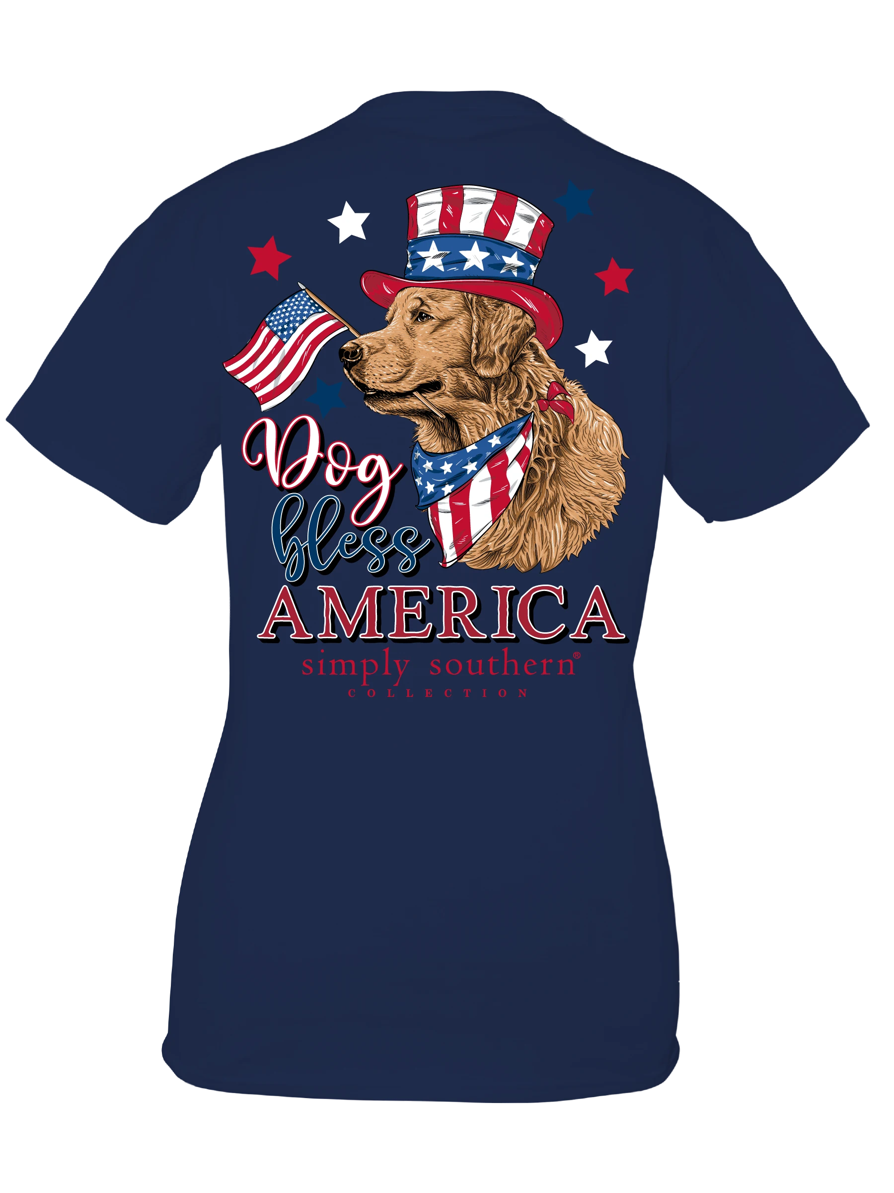 Simply Southern Dog Bless America Short Sleeve Tee