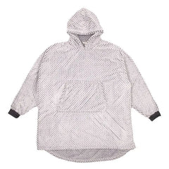 Simply Southern Hoodie Poncho in frost gray pattern.