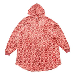 Simply Southern Hoodie Poncho in marron pattern.