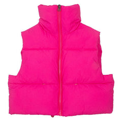 Women's Puffy Vest in the color pink from Simply Southern.