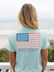 Simply Southern Turtle American Flag Short Sleeve Tee