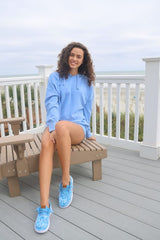 Simply Southern Women's Cropped Hoodie - Blue