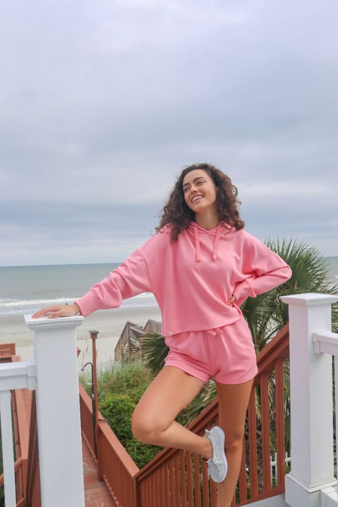 Simply Southern Women's Cropped Hoodie - Pink