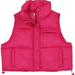 Simply Southern women's vest in color hot pink.