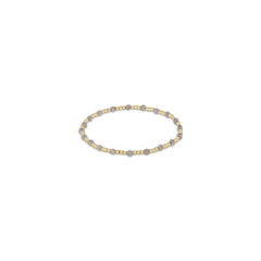 Enewton Gemstone Gold Sincerity Pattern 3mm Bead Bracelet - Labradorite