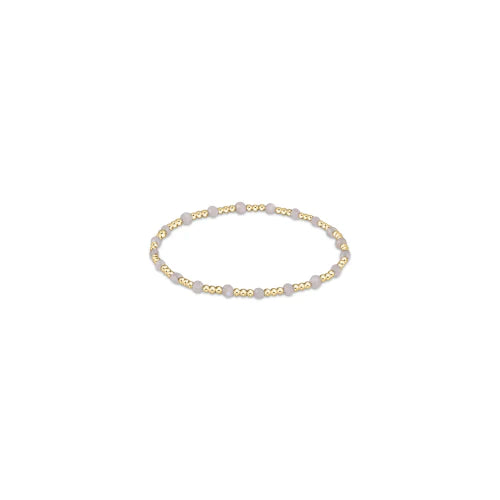 Enewton Gemstone Gold Sincerity Pattern 3mm Bead Bracelet - Moonstone