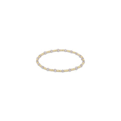 Enewton Gemstone Gold Sincerity Pattern 3mm Bead Bracelet - Moonstone