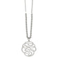 Skribbel Silver Band Necklace Front View