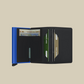 Slimwallet Matte-Black & Blue