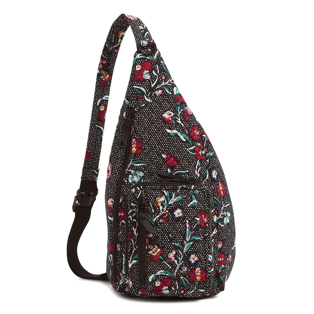Vera Bradley Sling Backpack - Perennials Noir Dot
