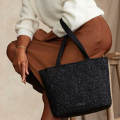 Small Vera Tote Black Arm View