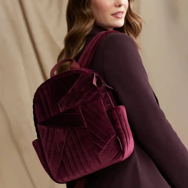 Small Backpack Raisin Shoulder View