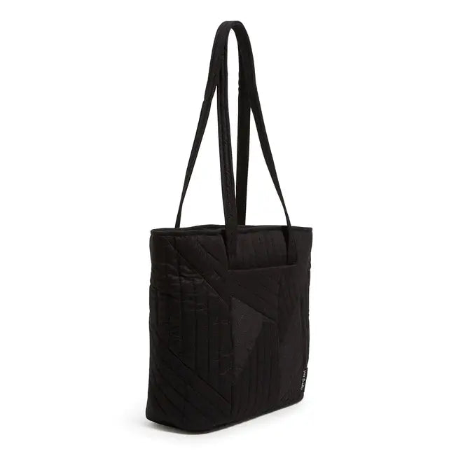 Small Vera Tote - Halo Quilt Black Back View