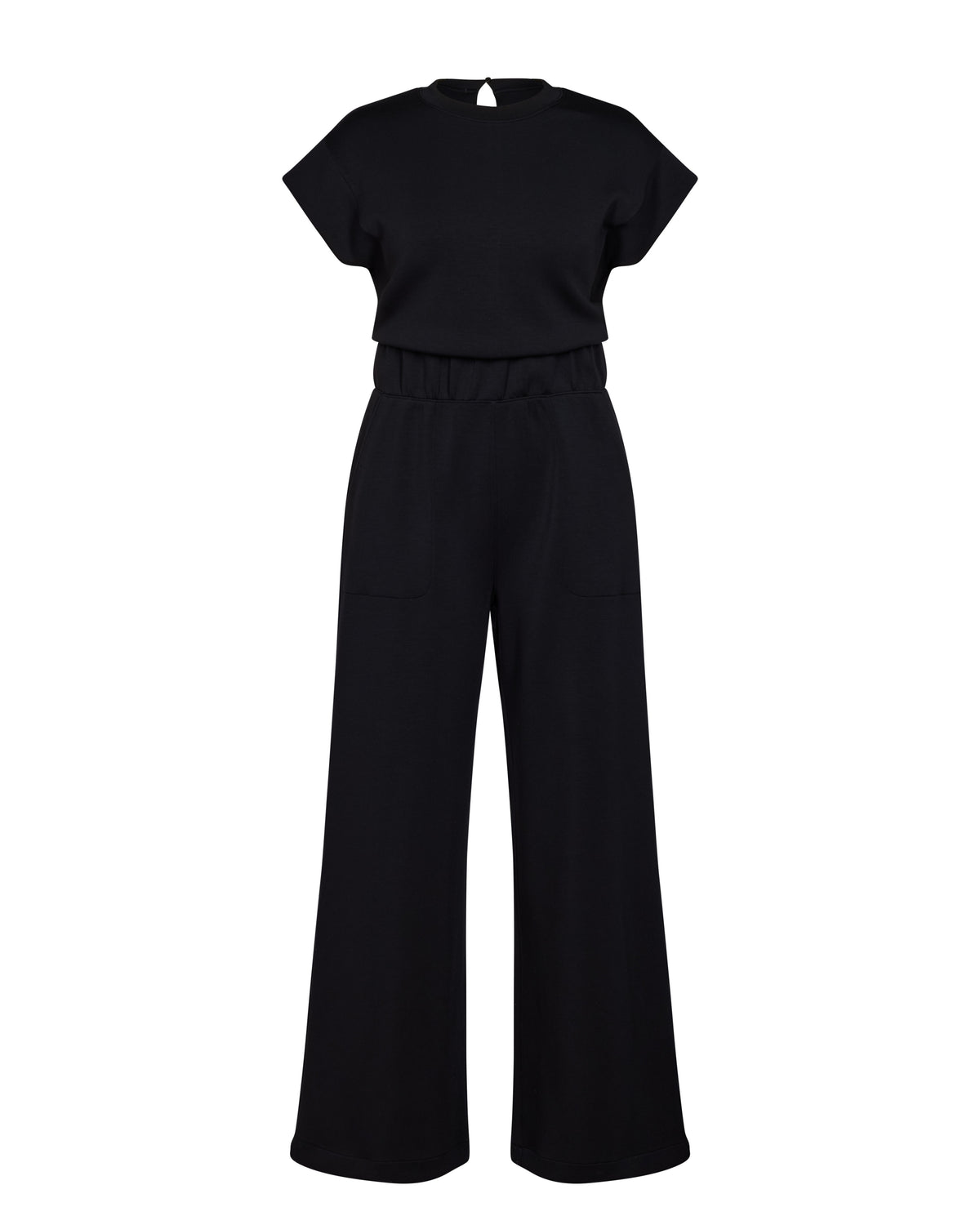 Spanx Airessentials Crop Wide Leg Jumpsuit | Very Black