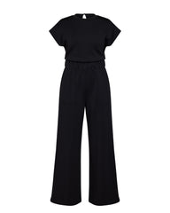 Spanx Airessentials Crop Wide Leg Jumpsuit | Very Black