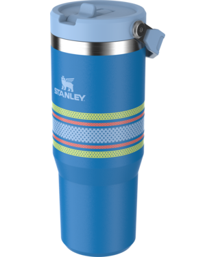 The IceFlow™ Flip Straw Tumbler 30 oz in Azure Mesh.