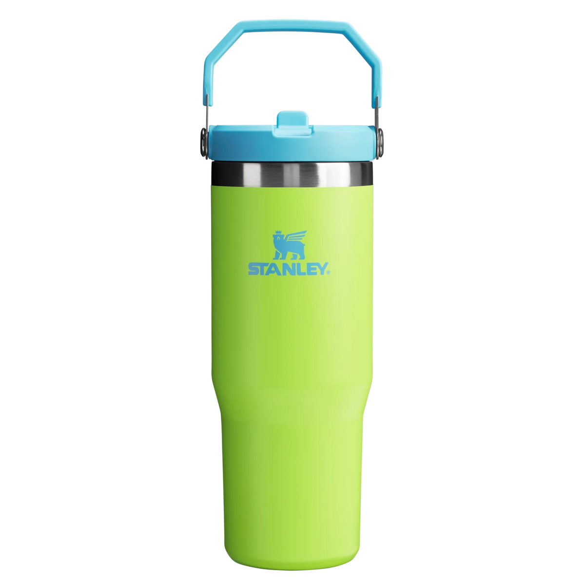 The IceFlow™ Flip Straw Tumbler 30 oz in Bright Lime.