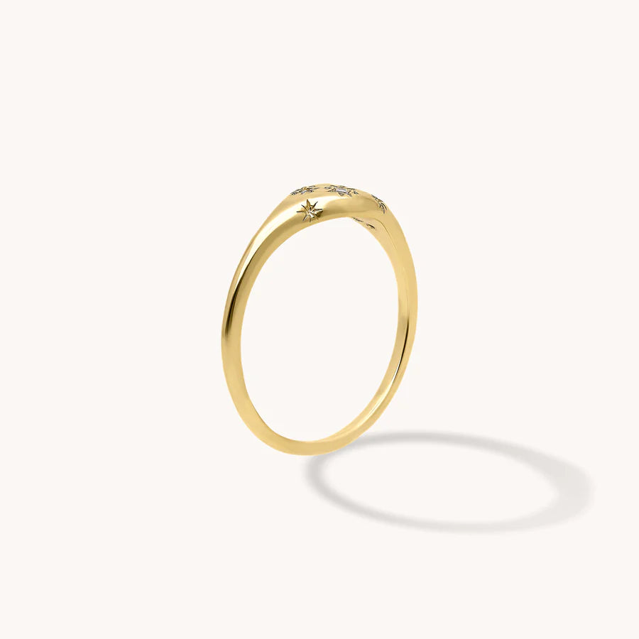 14k Vermeil Celestial Ring