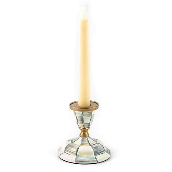 Sterling Check Enamel Candlestick Short