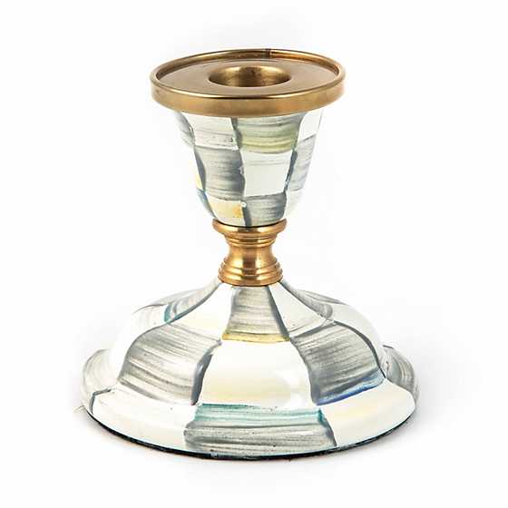 Sterling Check Enamel Candlestick Short