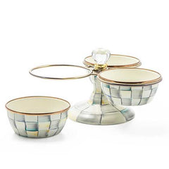 Sterling Check Enamel Triplicity from Mackenzie-Childs.