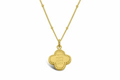 Stia Jewelry Classy Clover Gold Necklace.