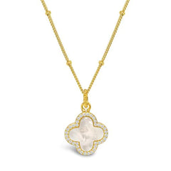 Stia Jewelry Classy Clover Gold Necklace.