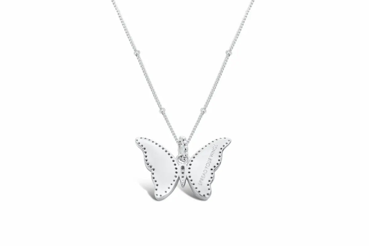 Stia Jewelry Spread Your Wings Butterfly Silver Necklace.