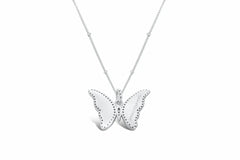Stia Jewelry Spread Your Wings Butterfly Silver Necklace.