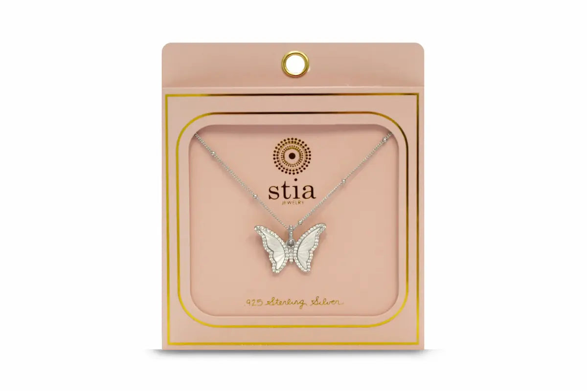 Stia Jewelry Spread Your Wings Butterfly Silver NecklaceStia Jewelry Spread Your Wings Butterfly Silver Necklace.