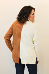 Sugar and Spice Color Block Sweater Back View 