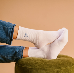 Embroidered Crew Socks