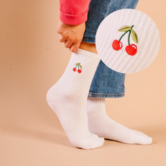 Embroidered Crew Socks