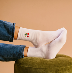 Embroidered Crew Socks